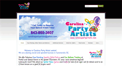 Desktop Screenshot of carolinapartyartists.com