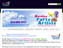 Tablet Screenshot of carolinapartyartists.com